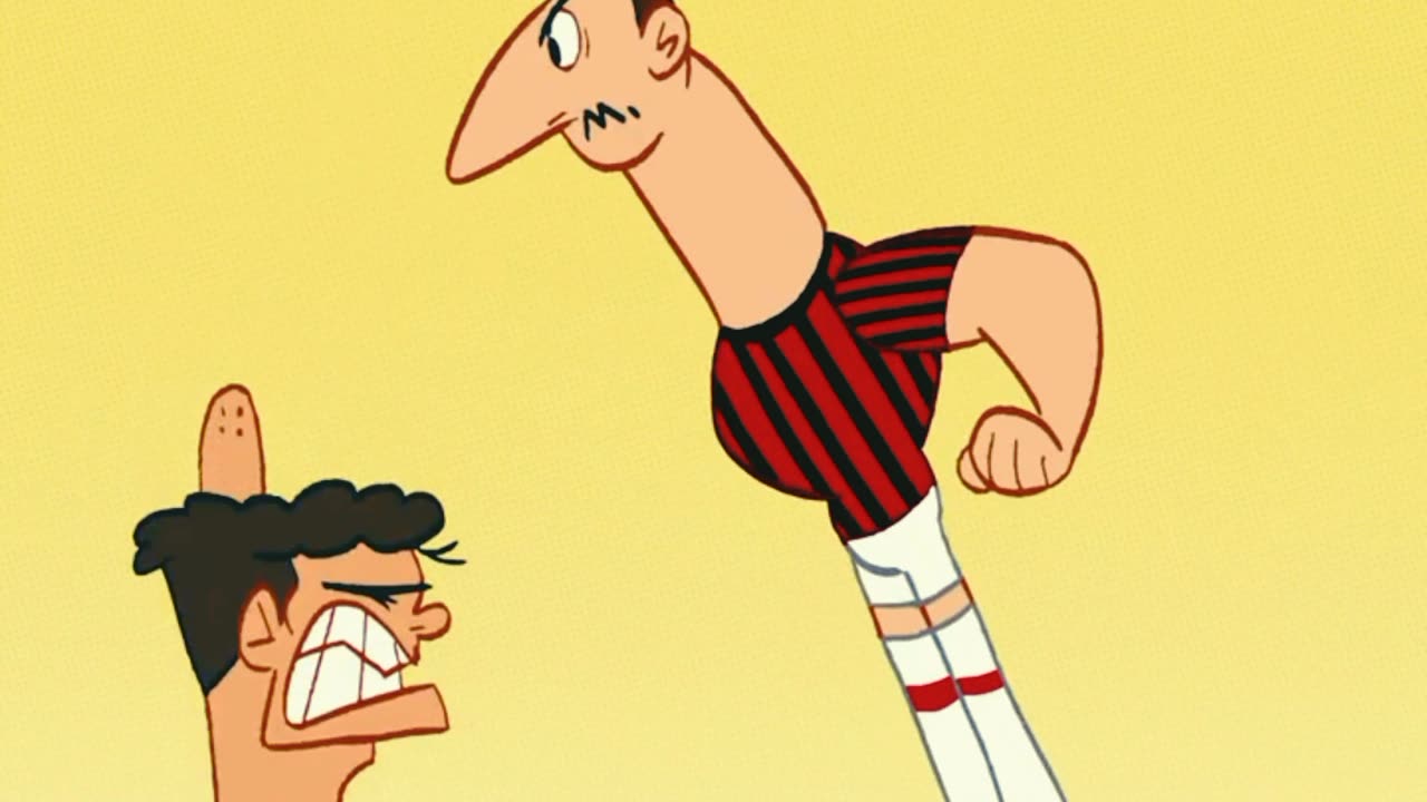 Ibrahimovic vs Cristiano Ronaldo Cartoon Fight