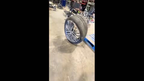 Deformed automobile tire