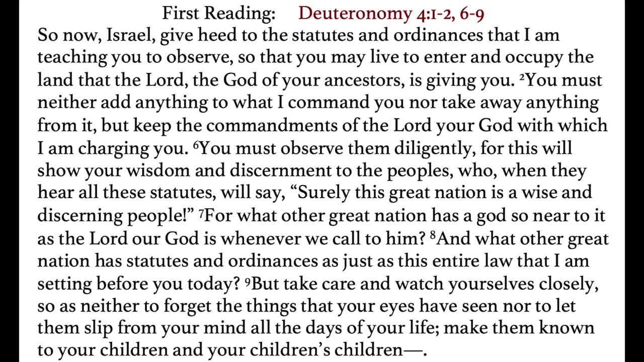 Pentecost 14 2021 Worship Service for August 29th