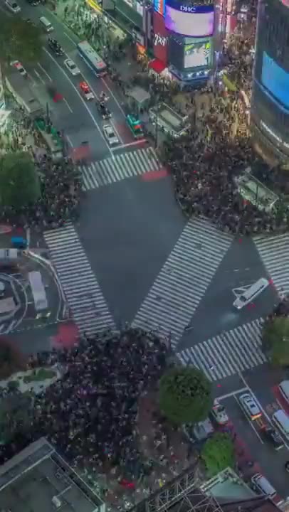 BUSIEST PEDESTRIAN CROSSING IN TOKYO