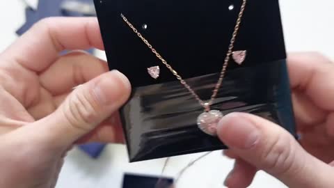 Swarovski Jewelry (Necklace, Bracelet & Earrings) Unboxing