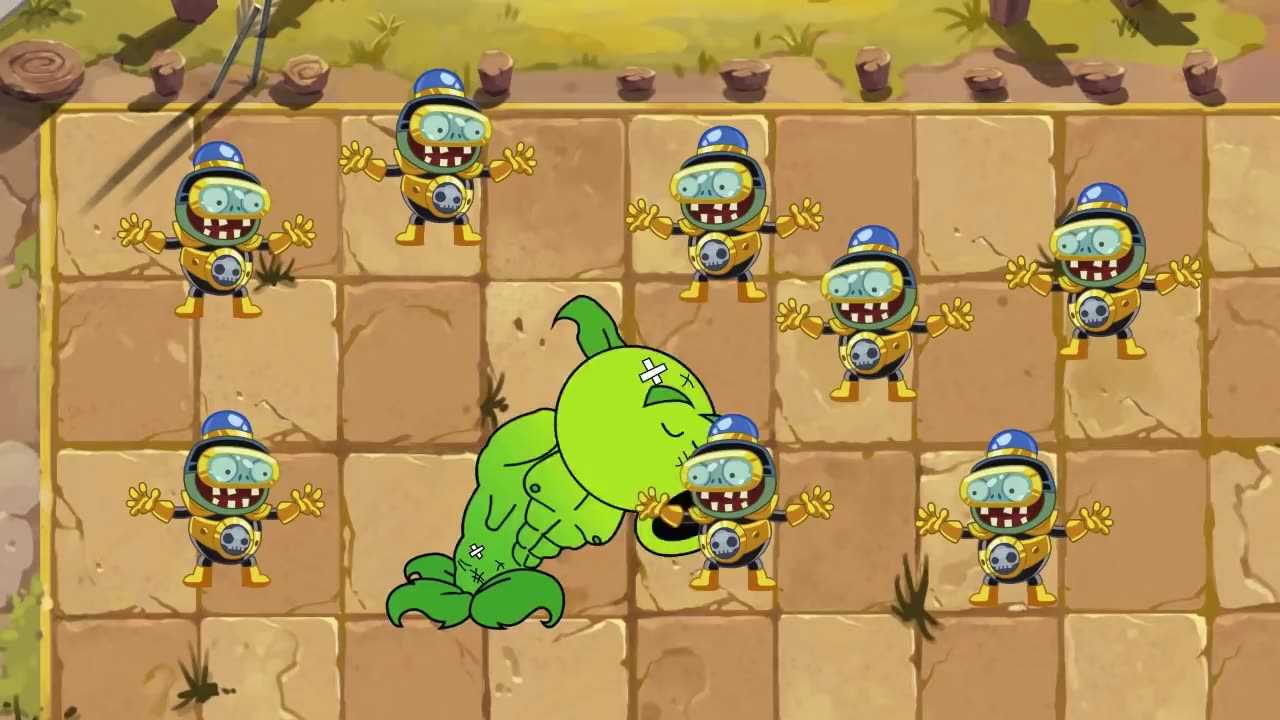 PLANTS VS ZOMBIES HEROES - Peashooter Level 100, Blover Level 9999 vs IMPFINITY HEROES