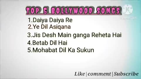 Old is Gold--> Top 5 bollywood songs🎶|90's bollywood song