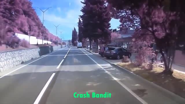 Dash cam: car crushes