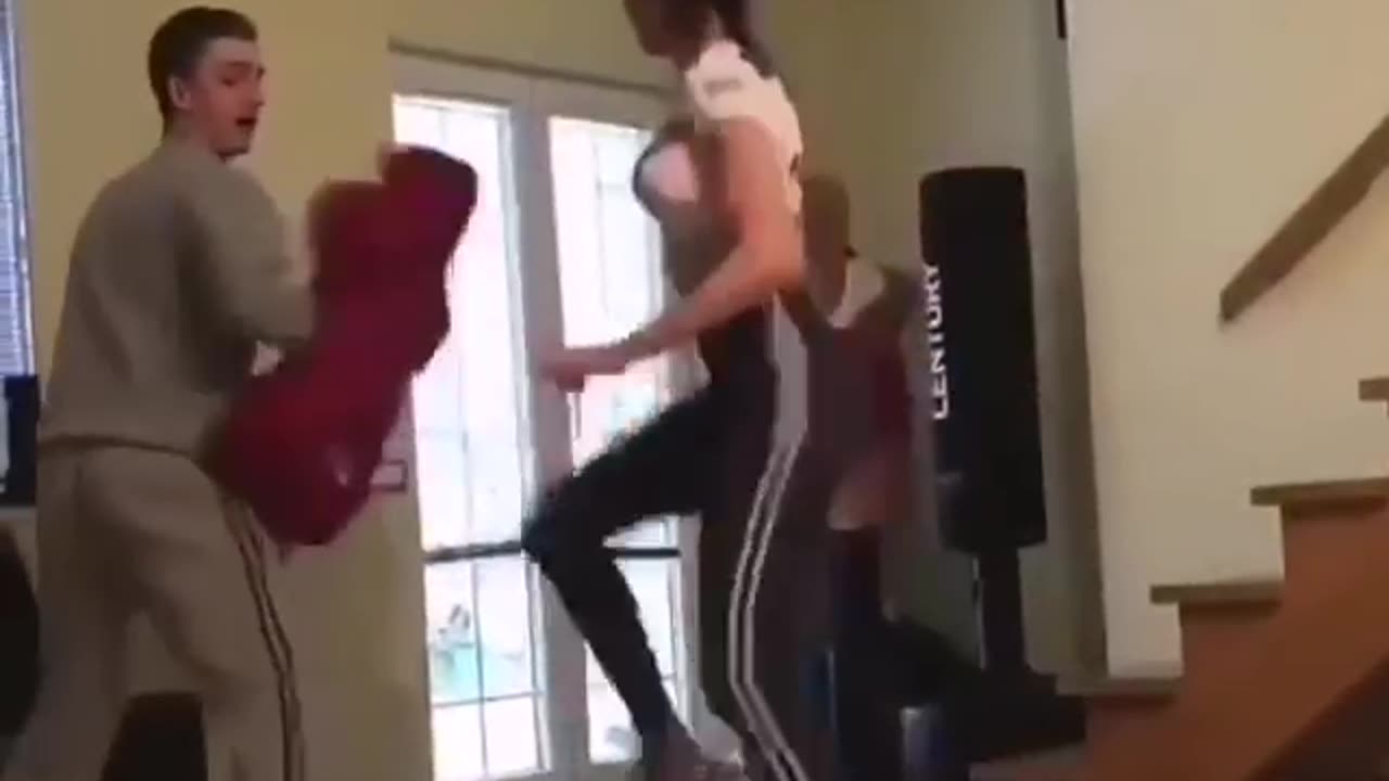 The girl must be a martial artist