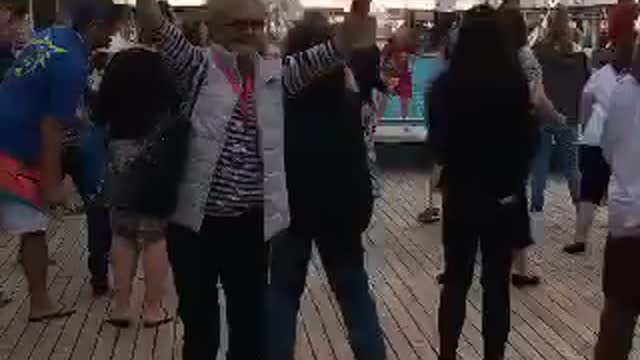 Grandma goes wild on a cruise