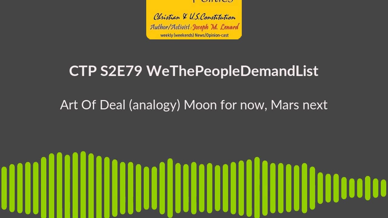 Art Of Deal - I'll take Moon (for now, then build Bases on it to aim) Mars later CTP 20241221 S2E79