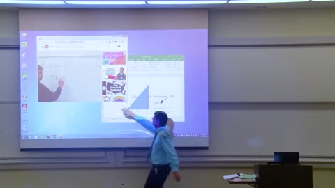 Math Professor Fixes Projector Screen (April Fools Prank)