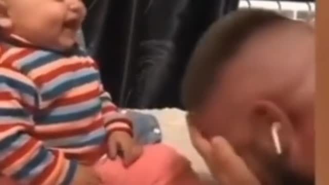 A child who does not stop laughing