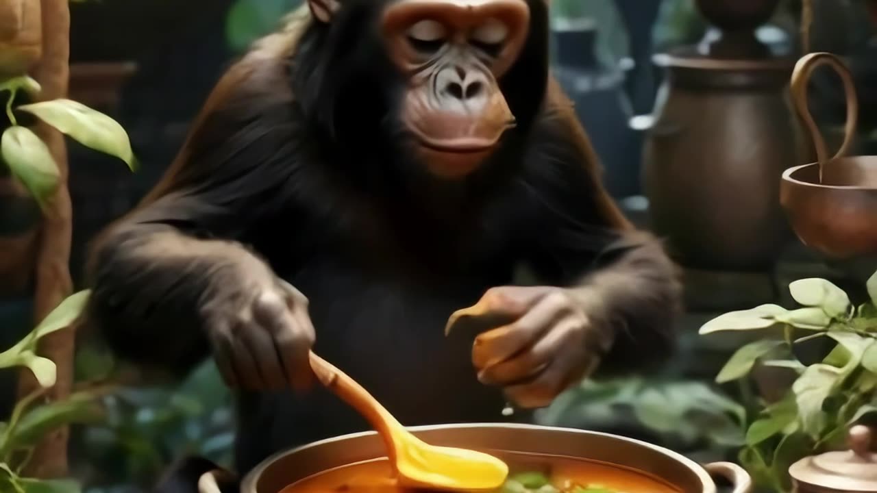 ANIMALS COOKING A.I. GENEATED