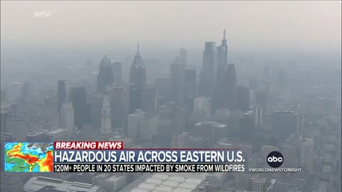 All most city hide by dangerous smoke