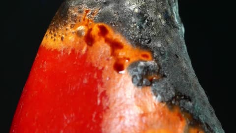 A Burning Bell Pepper Closeup Shot.