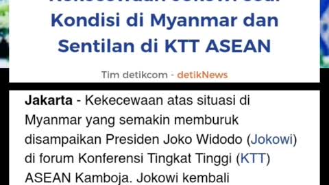 Kekecewaan Jokowi soal kondisi di Myanmar dan Sentilan