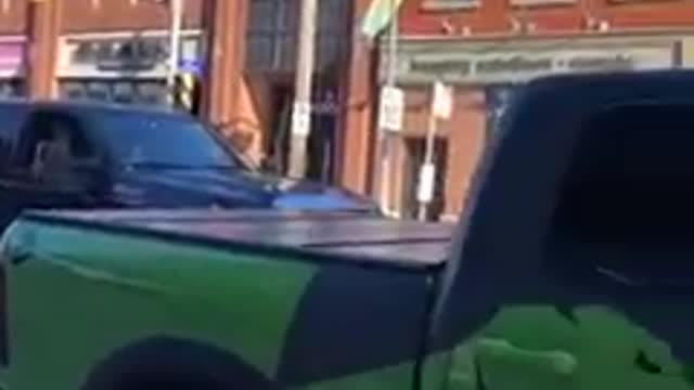 Ottawa cops engaging in acts of civil war. Ramming parked cars. Trying to injure citizens