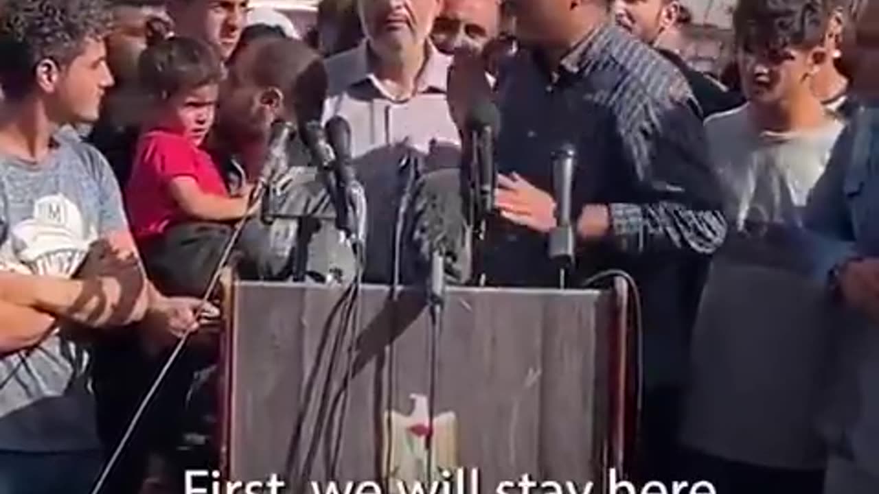 WE WILL STAY IN GAZA. WE WILL EITHER DIE OR BE LIBERATED