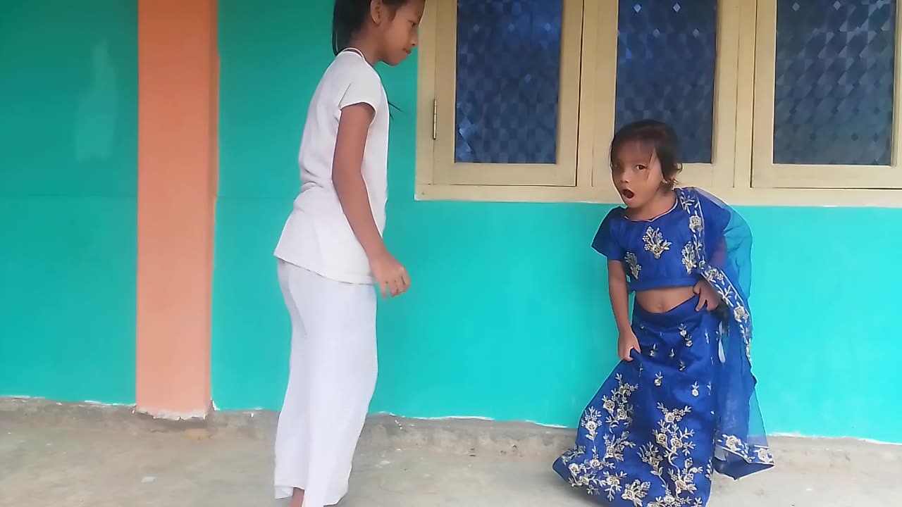 Little girl dancing excellently