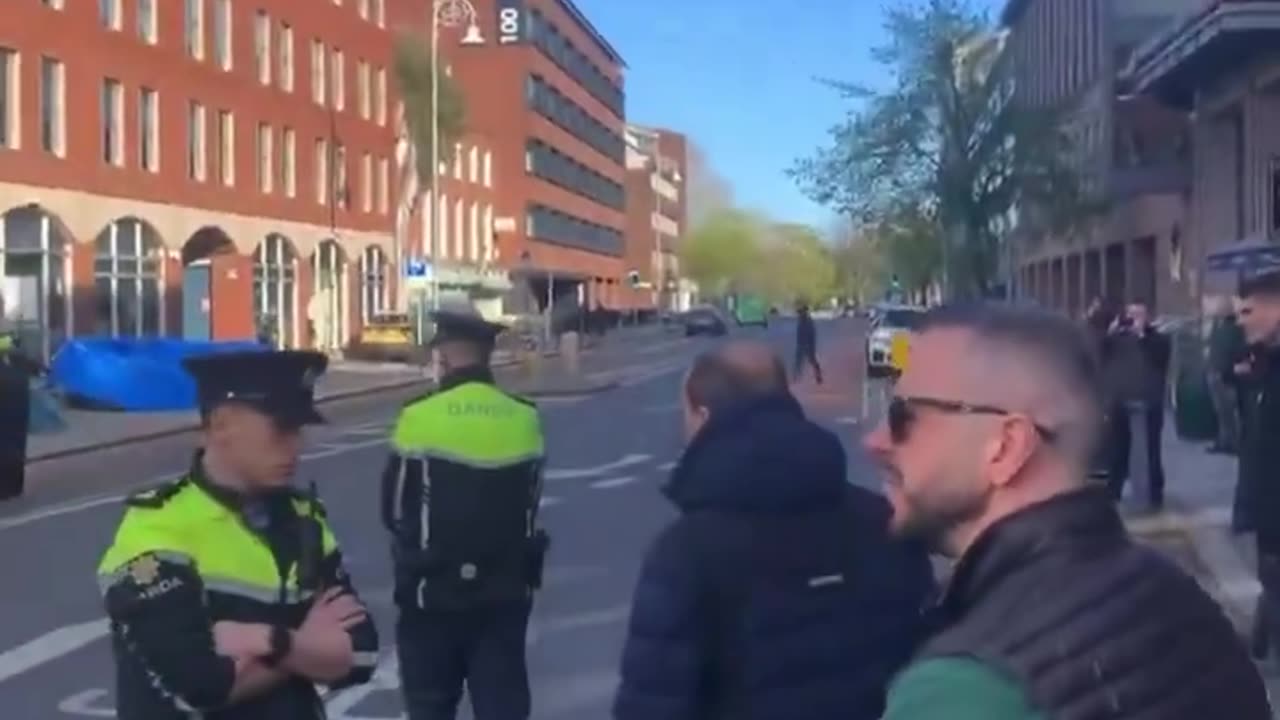 Locals chant “Send them home”.🇮🇪