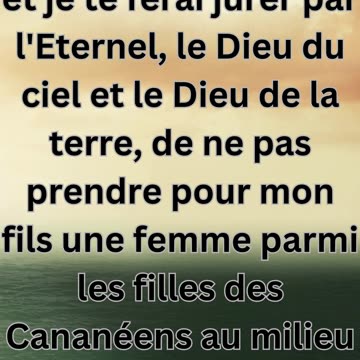 "Une Épouse Choisie parmi Sa Parenté" Genèse 24:3-4 .