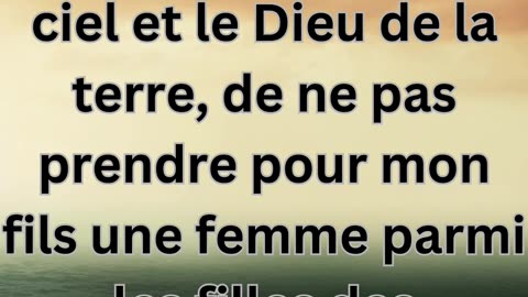 "Une Épouse Choisie parmi Sa Parenté" Genèse 24:3-4 .