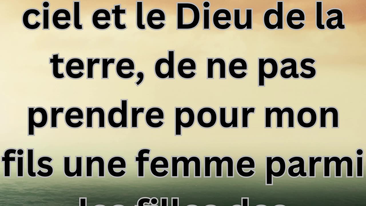 "Une Épouse Choisie parmi Sa Parenté" Genèse 24:3-4 .