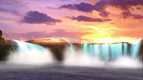 Niagara falls in a different colours