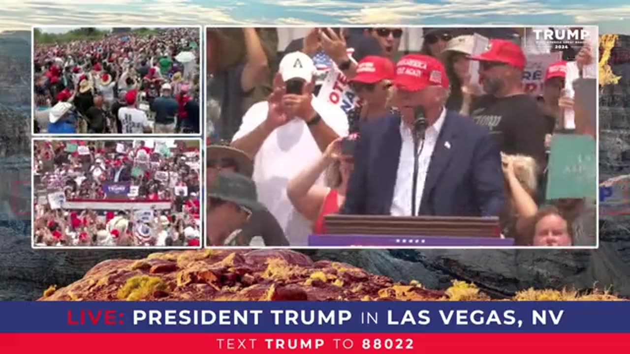 Live : president trump on last vegas,NV