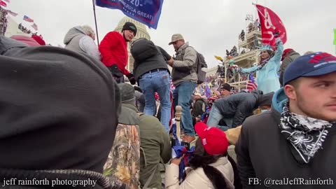 January 6th at the Capitol - Climbing Low Wall - Part 10 - ALL WERE PEACEFUL!