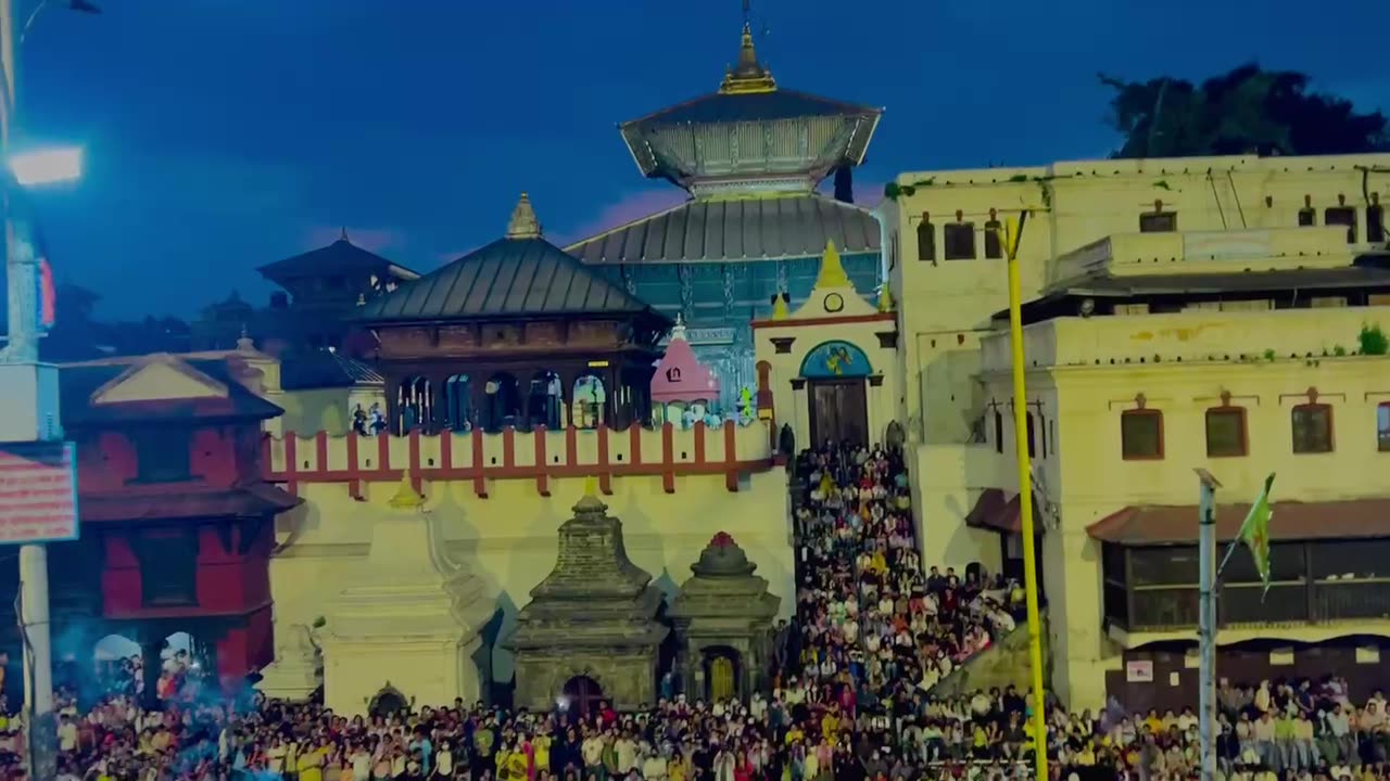 Pasupati Temple Nepal Cinematic night mode