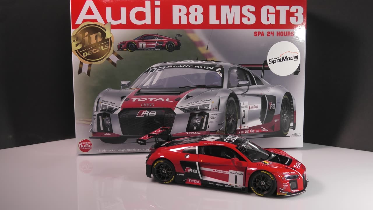 NuNu 1/24 Scale Audi R8 LMSGT3 SPA 24 Hours 2015
