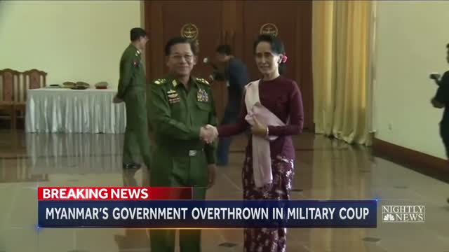 Myanmar’s Government Overthrown In Military Coup NBC Nightly News