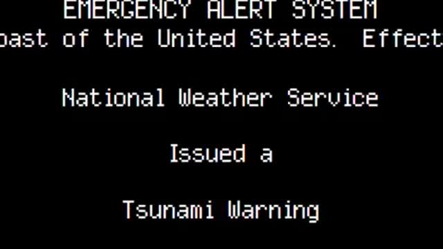 Tsunami Warning: West Coast of United States