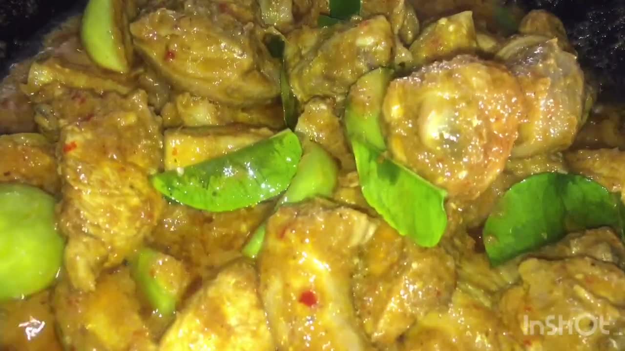 Resipi ayam phad phet bersama terung masakan thai pasti sedap_ ผัดเผ็ดไก่ (1)