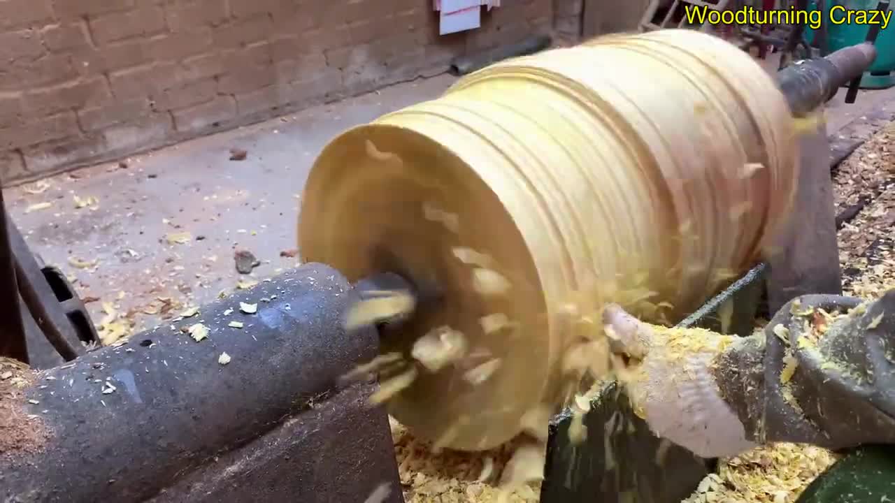 Amazing Woodturning Crazy - Great Hand Crafting Skills On Wood Lathe