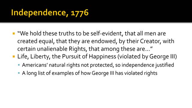 Ch. 5 - The American Revolution Part 3 of 4