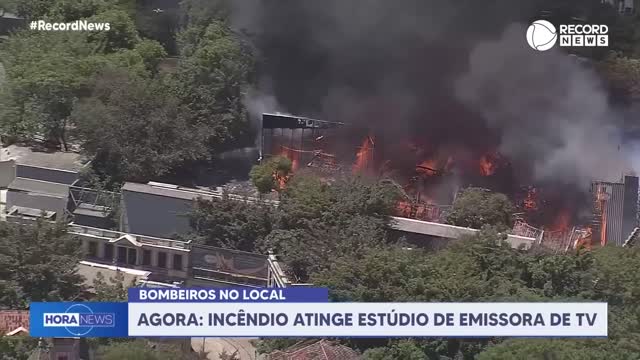 Incêndio atinge estúdio de emissora de televisão