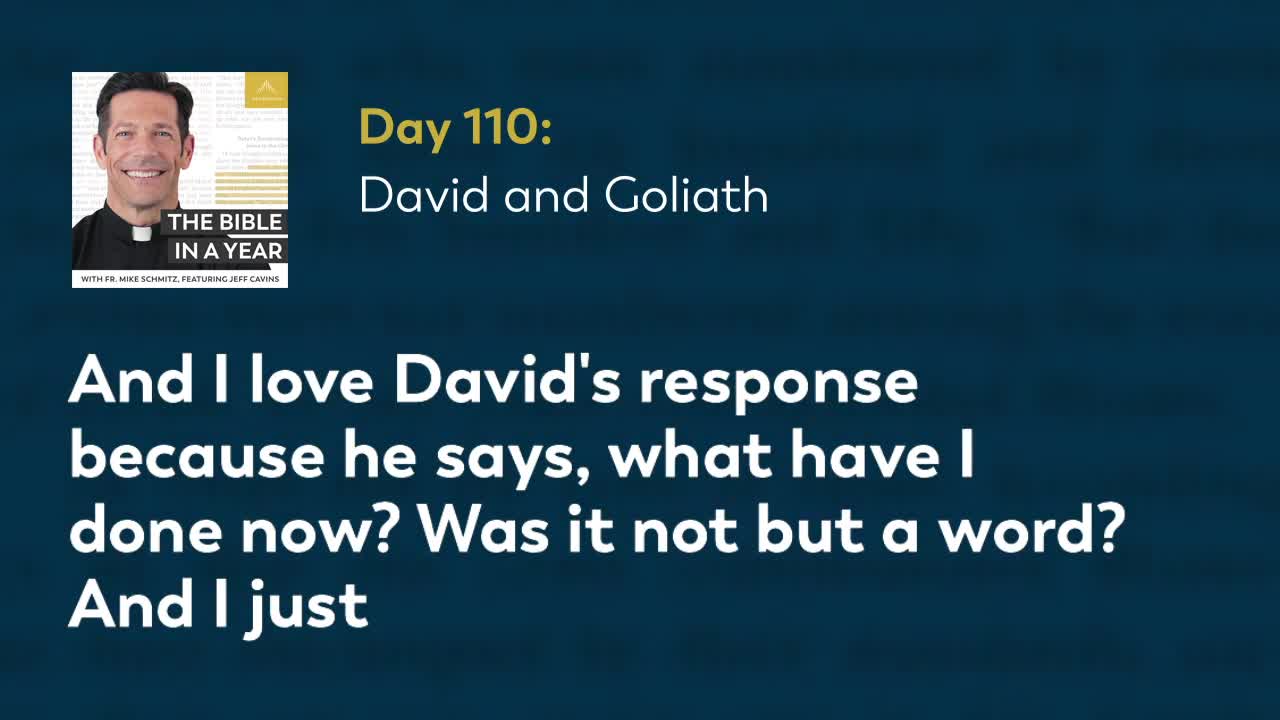 Day 110: David and Goliath — The Bible in a Year (with Fr. Mike Schmitz)