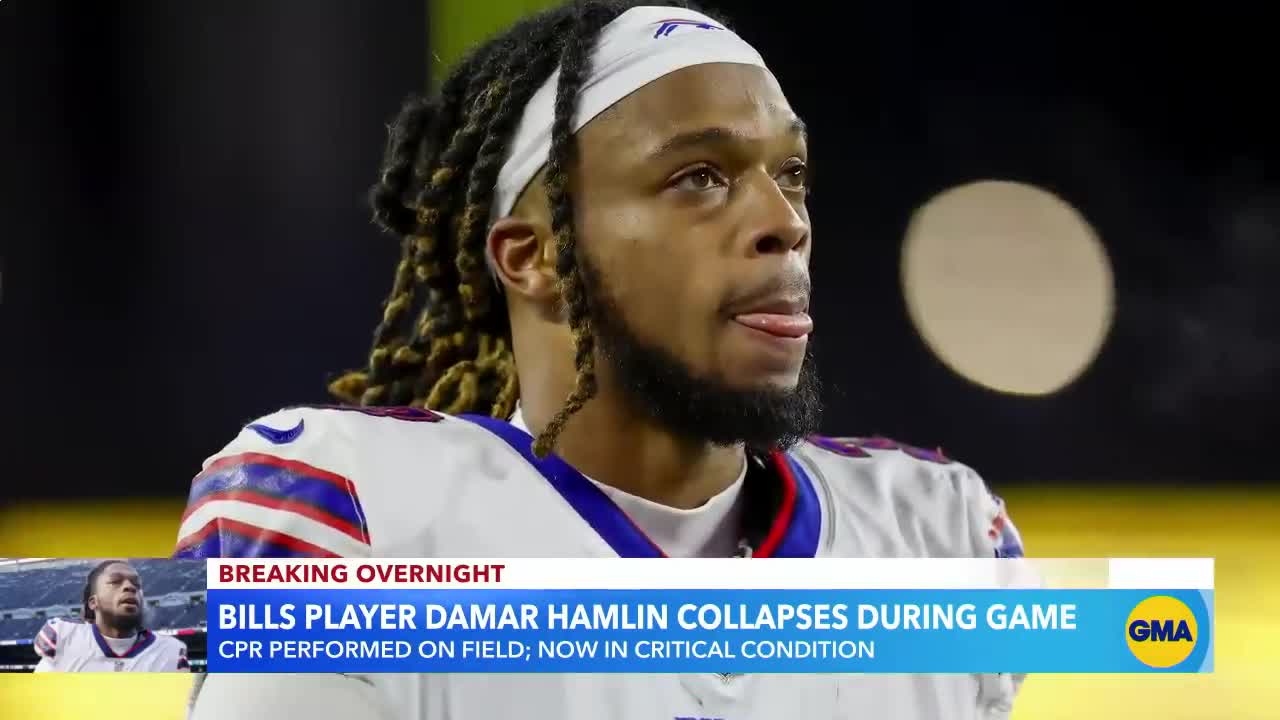 BILLS PLAYER DAMAR HAMLIN COLLAPSES DURING GAME