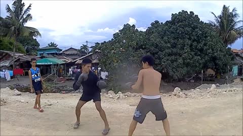 My Street Boxing Fight and he got knockdown!!