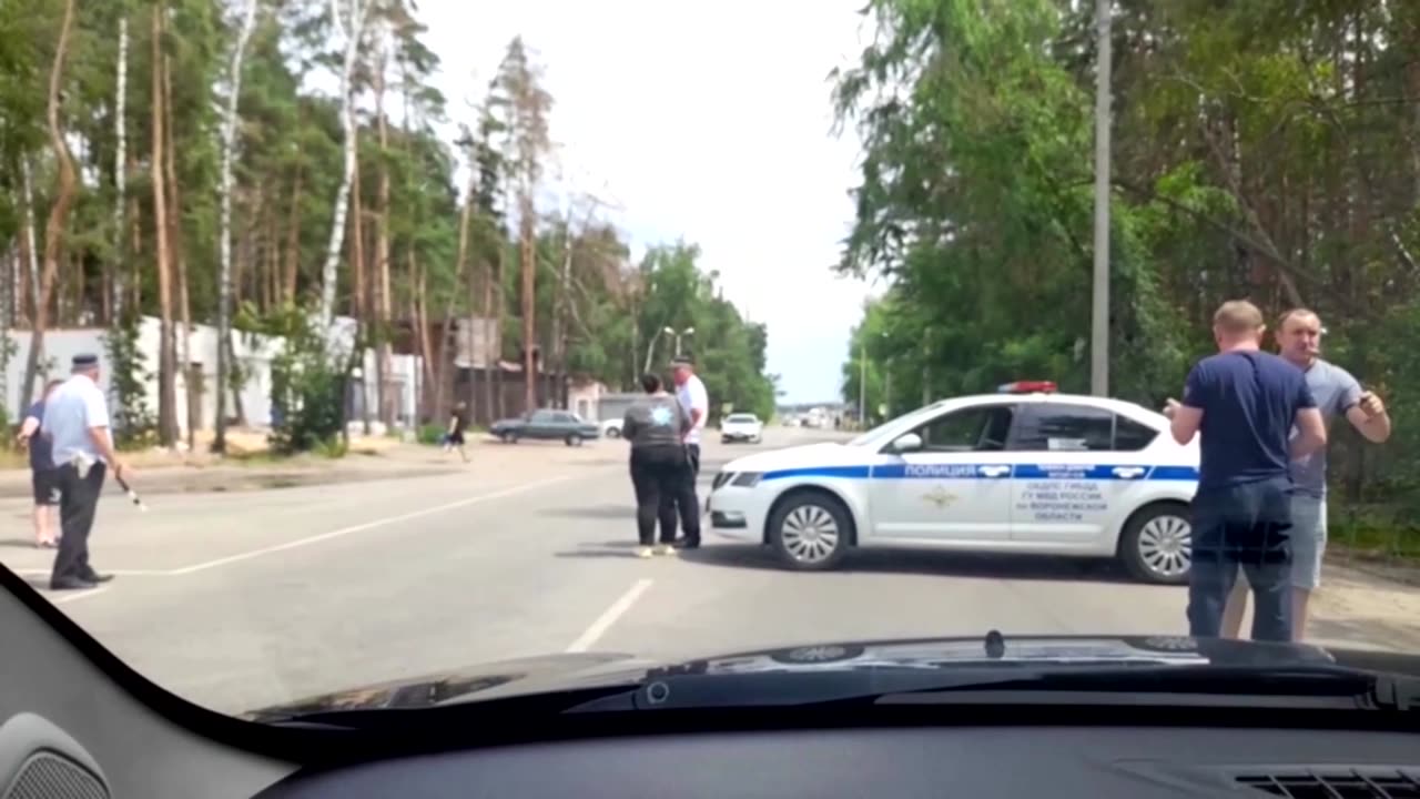 Wagner military column passes Voronezh in Russia