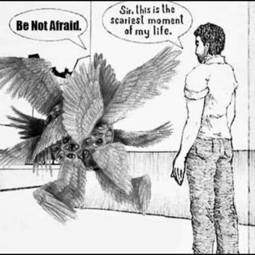 Be Not Afraid #memes #silly #funny #angel #bible #scary