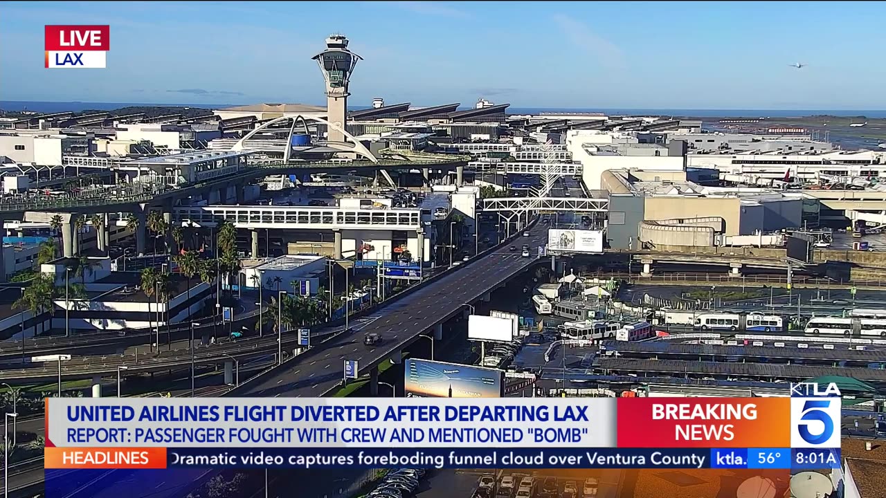 Flight headed from New Jersey to Los Angeles was forced to make an emergency landing
