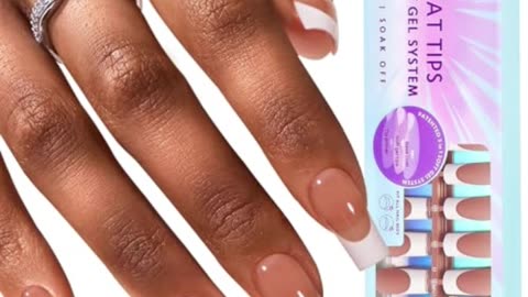 Durable French tip Nails for Woman at Amazon