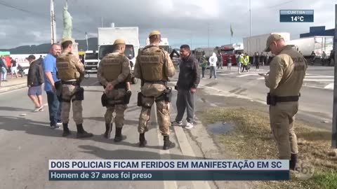 Manifestantes bolsonaristas atacam viaturas no Pará | SBT Brasil (07/11/22)