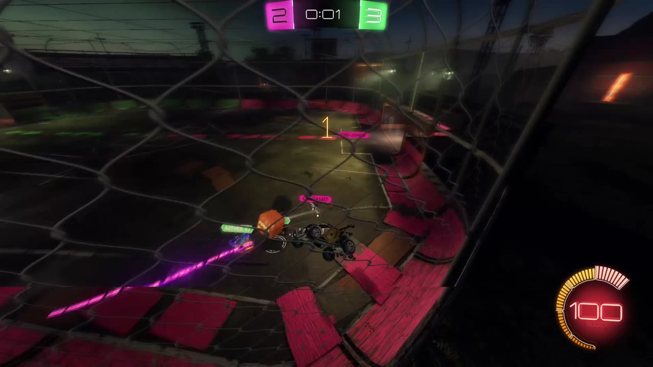 Lucky 0 second equalising goal in Rocket League