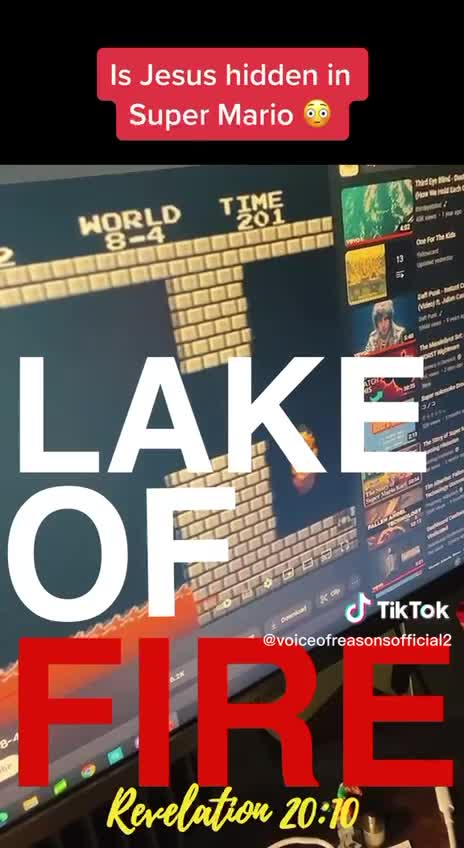 Jesus in Mario video game.