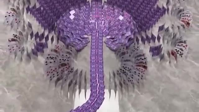 A new work is here, built from more than 10,000 dominoes