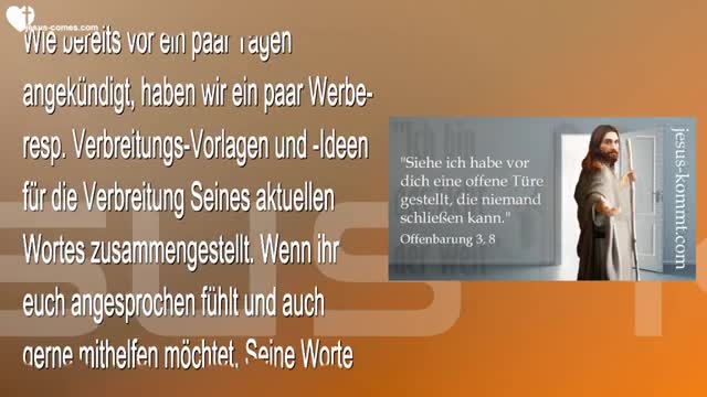 Vorlagen & Ideen für die Verbreitung der Worte Jesu ❤️ jesus-kommt.com & trompete-gottes.com