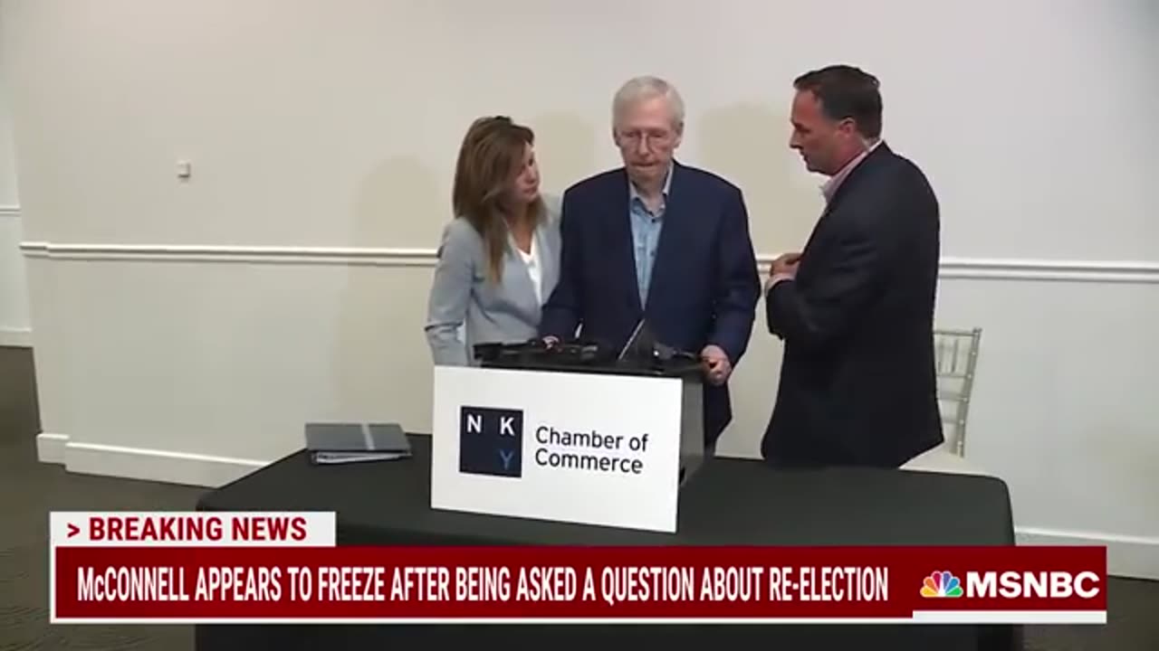 Mitch McConnell appears to freeze when asked about re-election