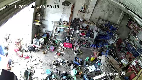 Worker Welding a Barrel Causes it to Explode into the Air