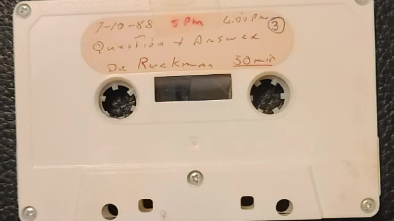 Peter S. Ruckman - Q & A 7-10-88 - Courtesy M. Cox